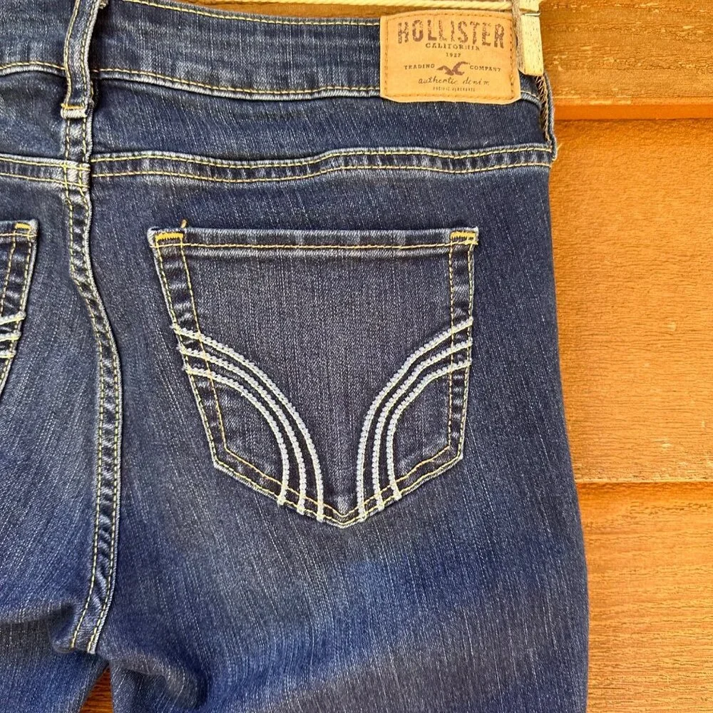 Hollister Super Skinny Low Rise Dark Blue Jeans Size 27 - Picture 11 of 13